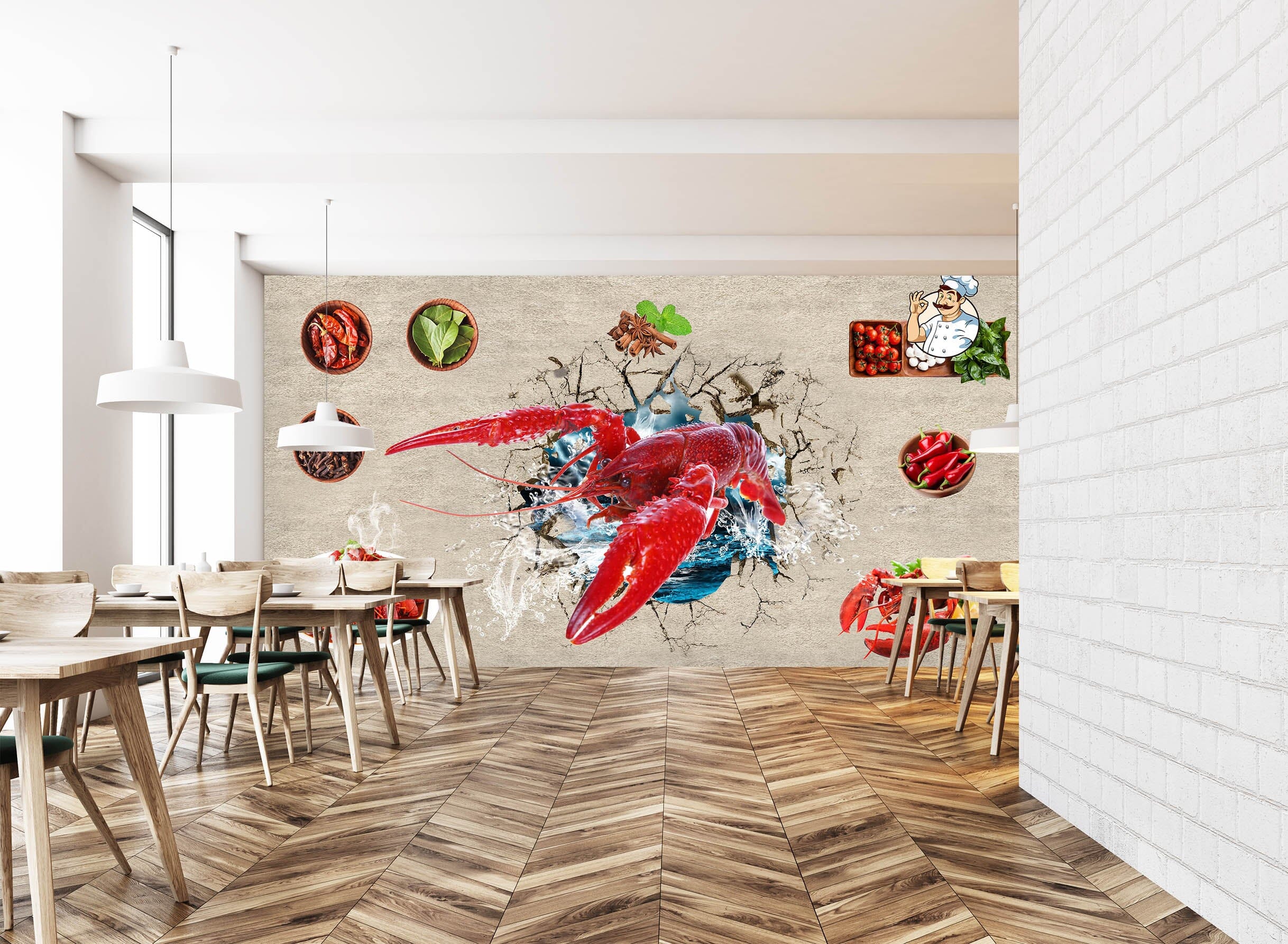 3D Red Lobster 3031 Wall Murals Wallpaper AJ Wallpaper 2 