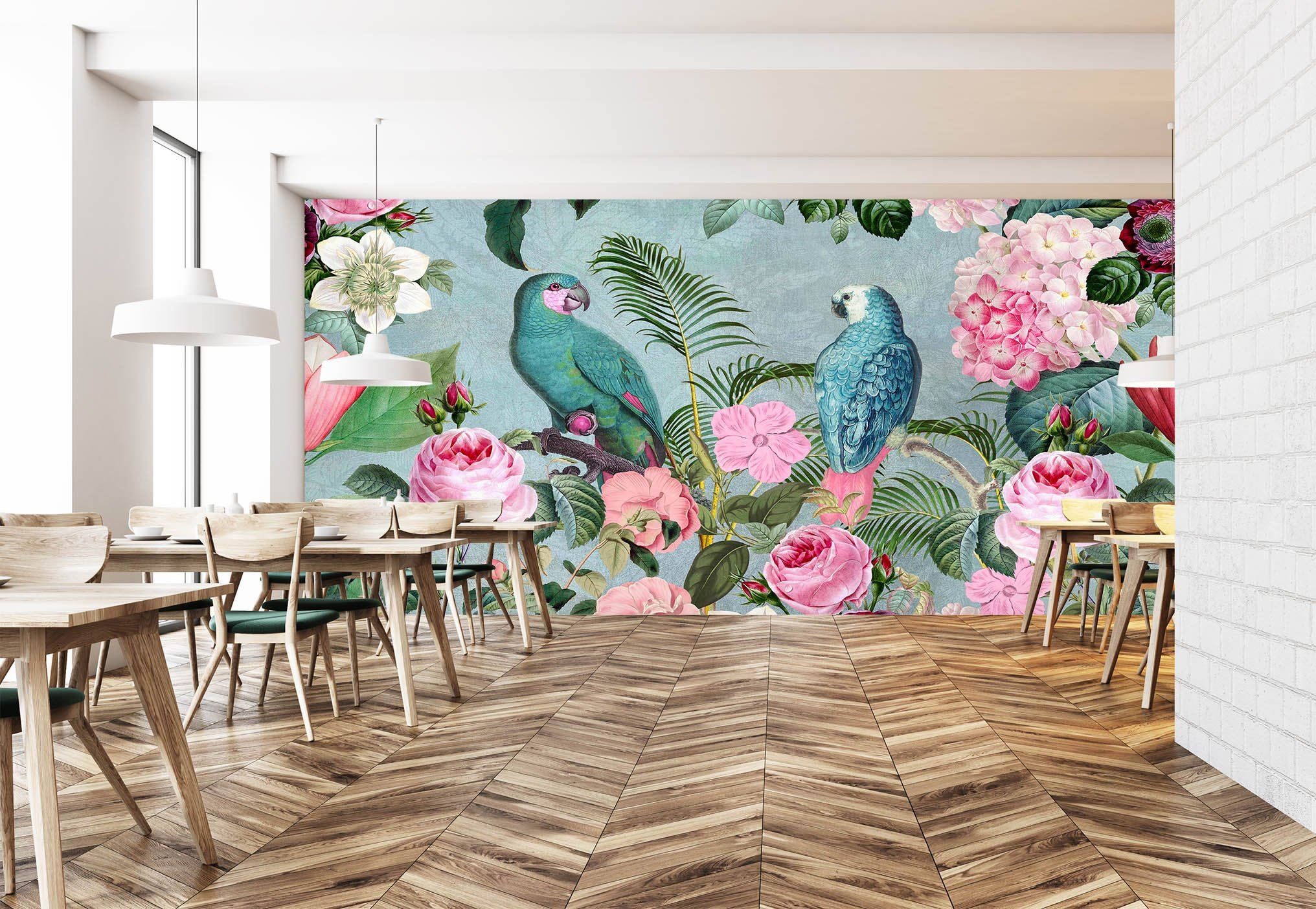 3D Bird Flowers 1420 Andrea haase Wall Mural Wall Murals Wallpaper AJ Wallpaper 2 
