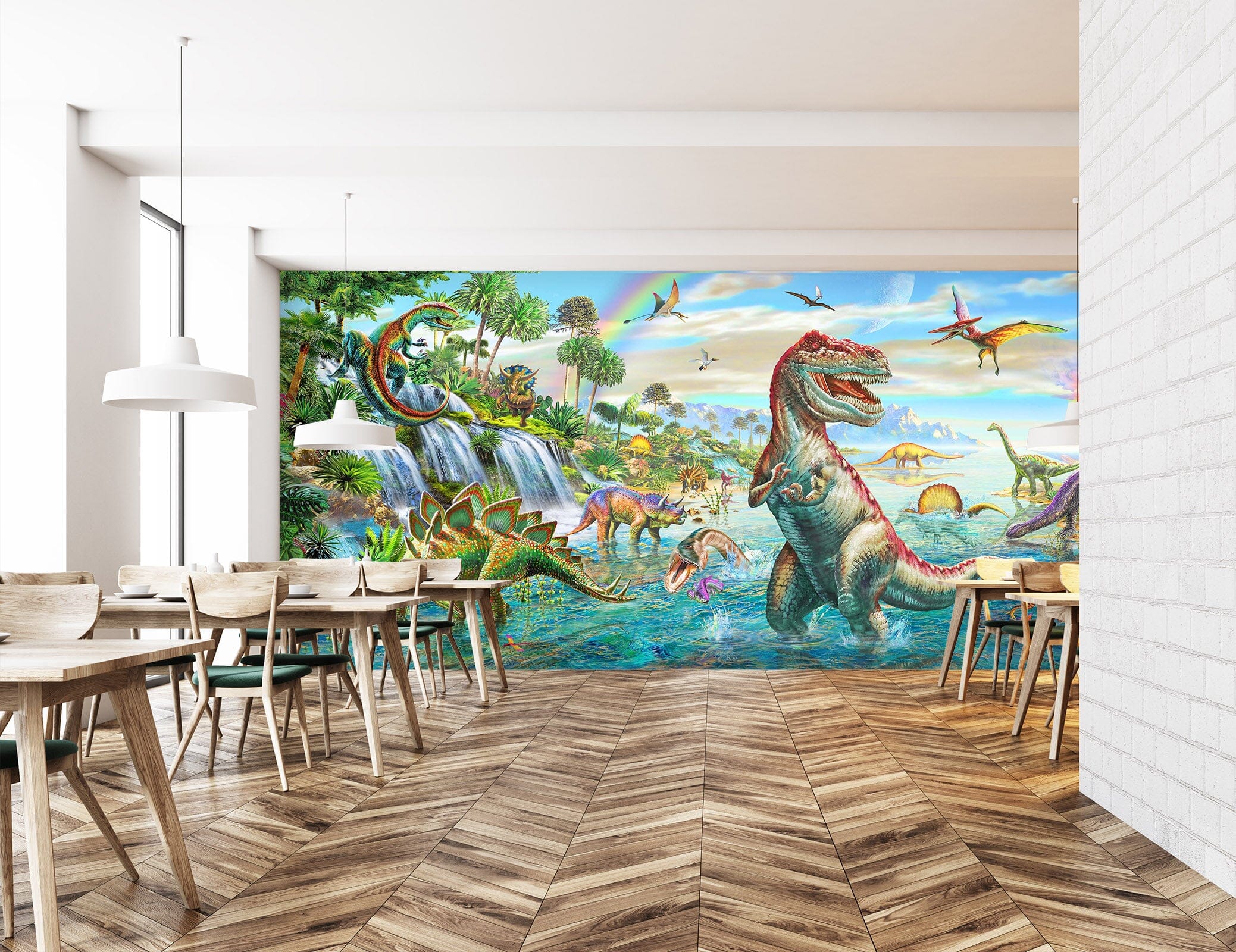 3D Dinosaur Canyon 1418 Adrian Chesterman Wall Mural Wall Murals Wallpaper AJ Wallpaper 2 