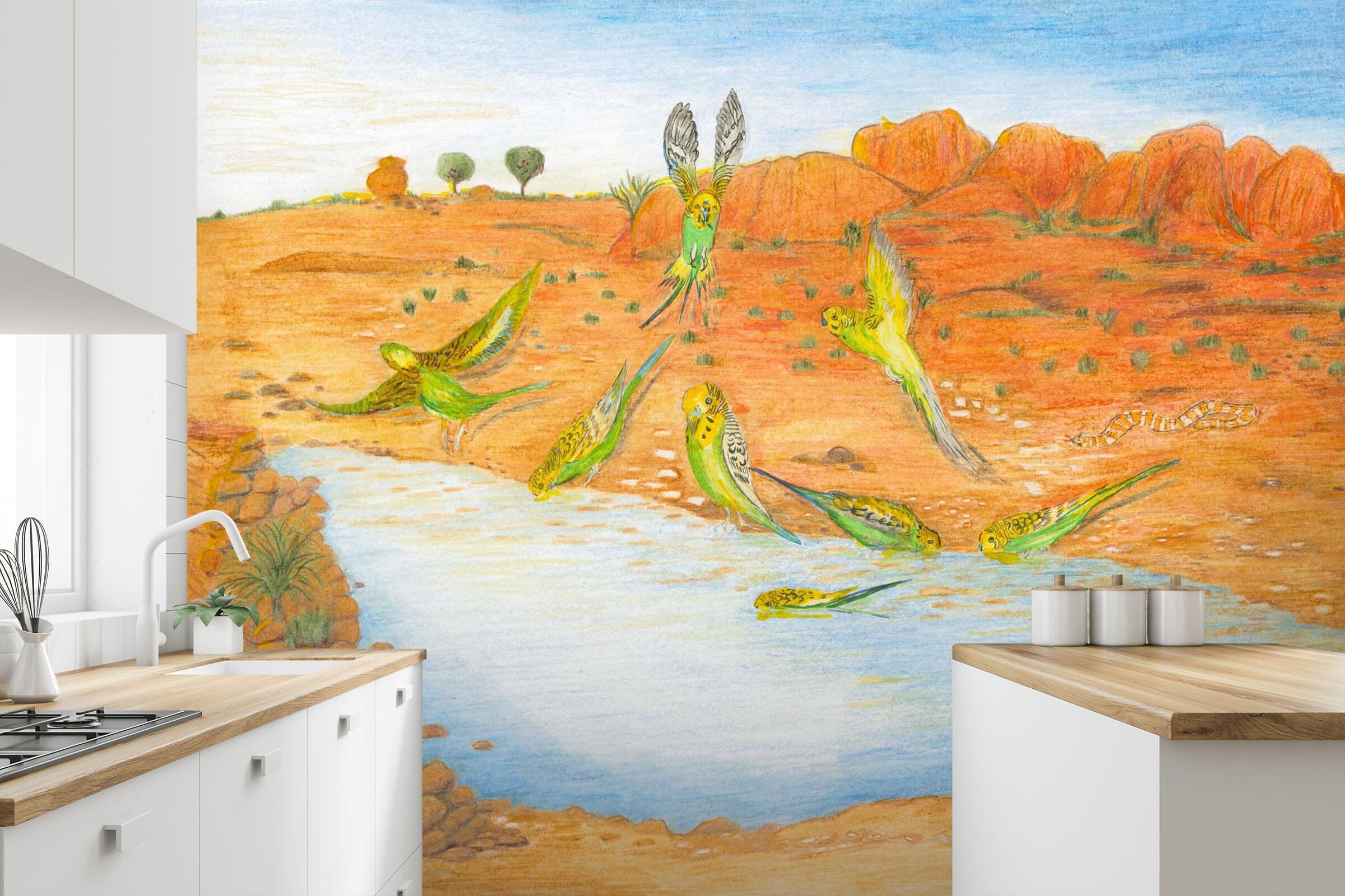 3D Painted Desert 1402 Michael Sewell Wall Mural Wall Murals Wallpaper AJ Wallpaper 2 