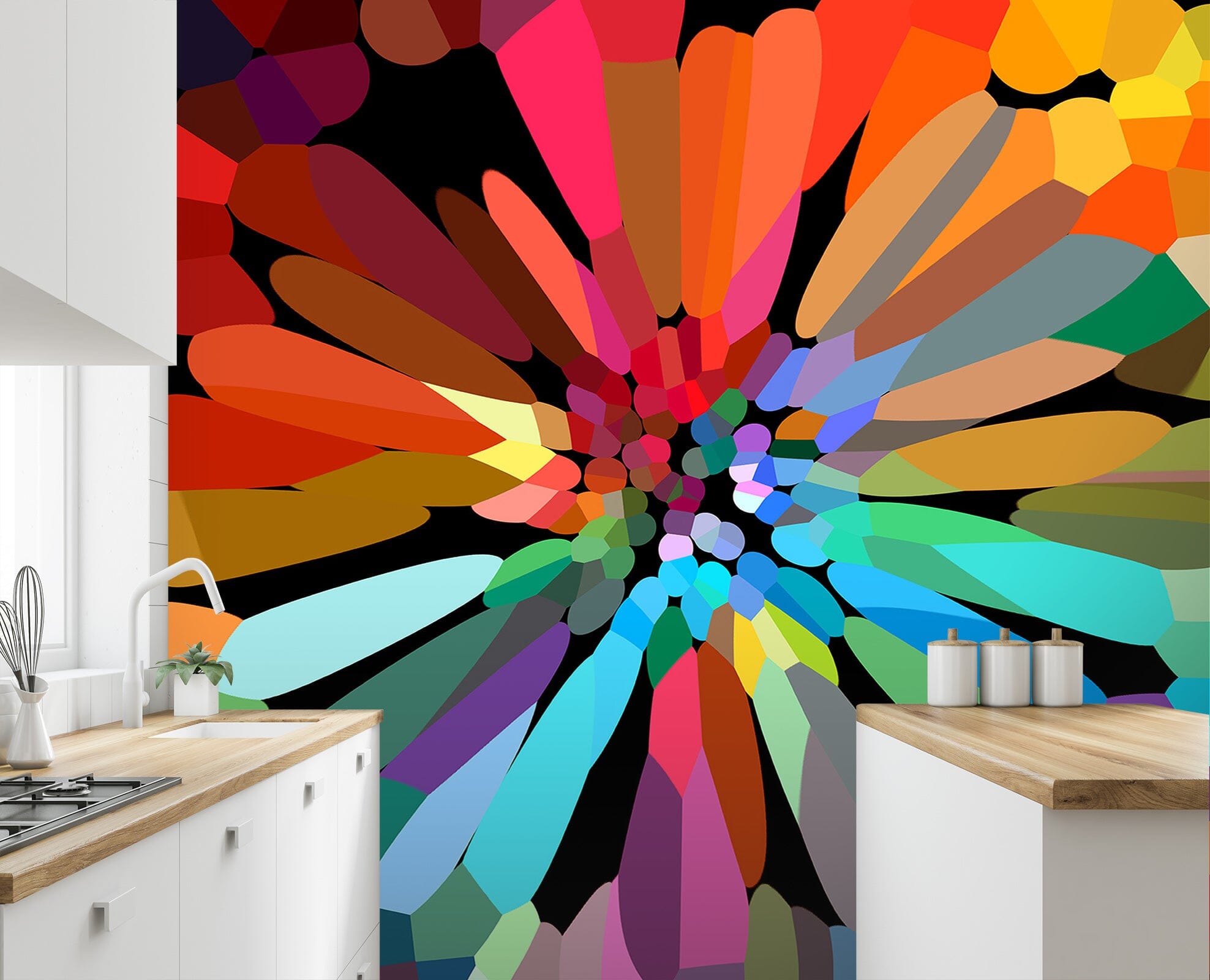 3D Colored Petals 1002 Shandra Smith Wall Mural Wall Murals Wallpaper AJ Wallpaper 2 