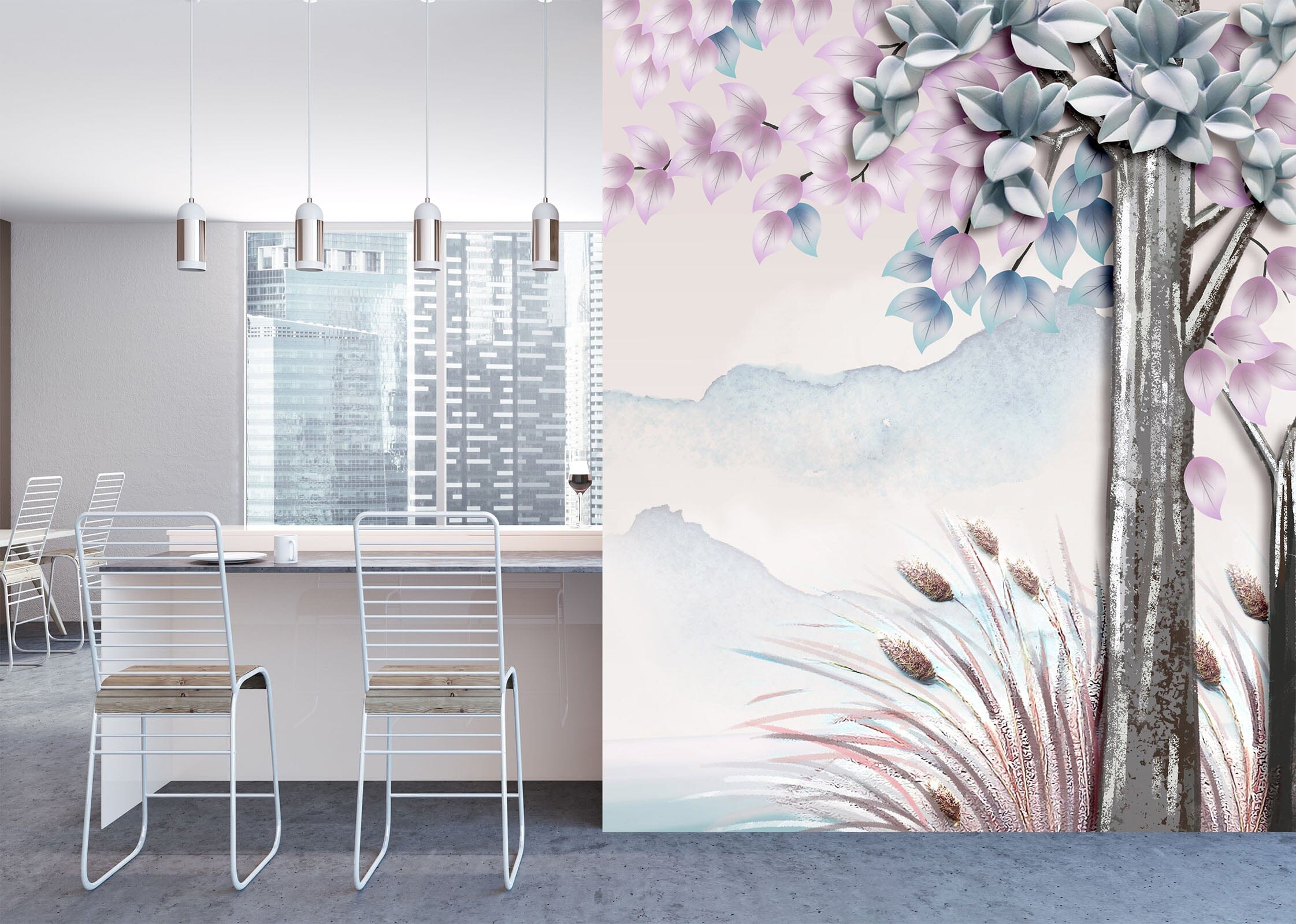 3D Misty Valley 1836 Wall Murals Wallpaper AJ Wallpaper 2 