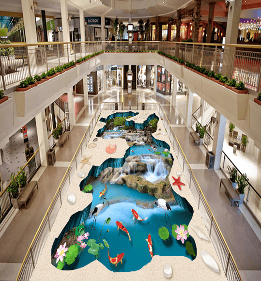 3D Lakes Floor Mural Wallpaper AJ Wallpaper 2 