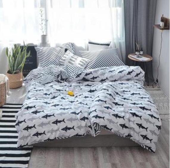3D Black Grey Fish 20236 Bed Pillowcases Quilt