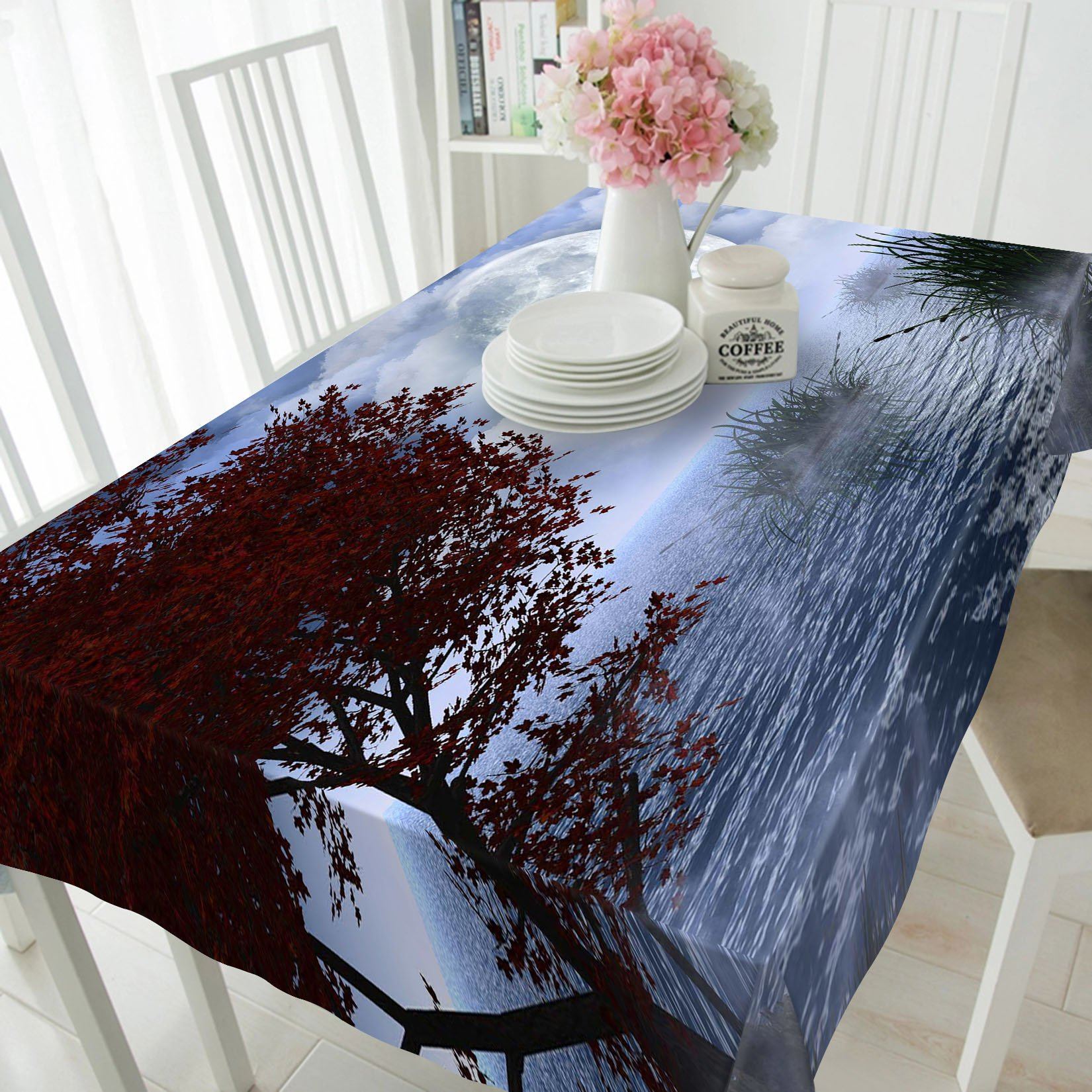 3D Sea Bright Moon 41 Tablecloths Wallpaper AJ Wallpaper 