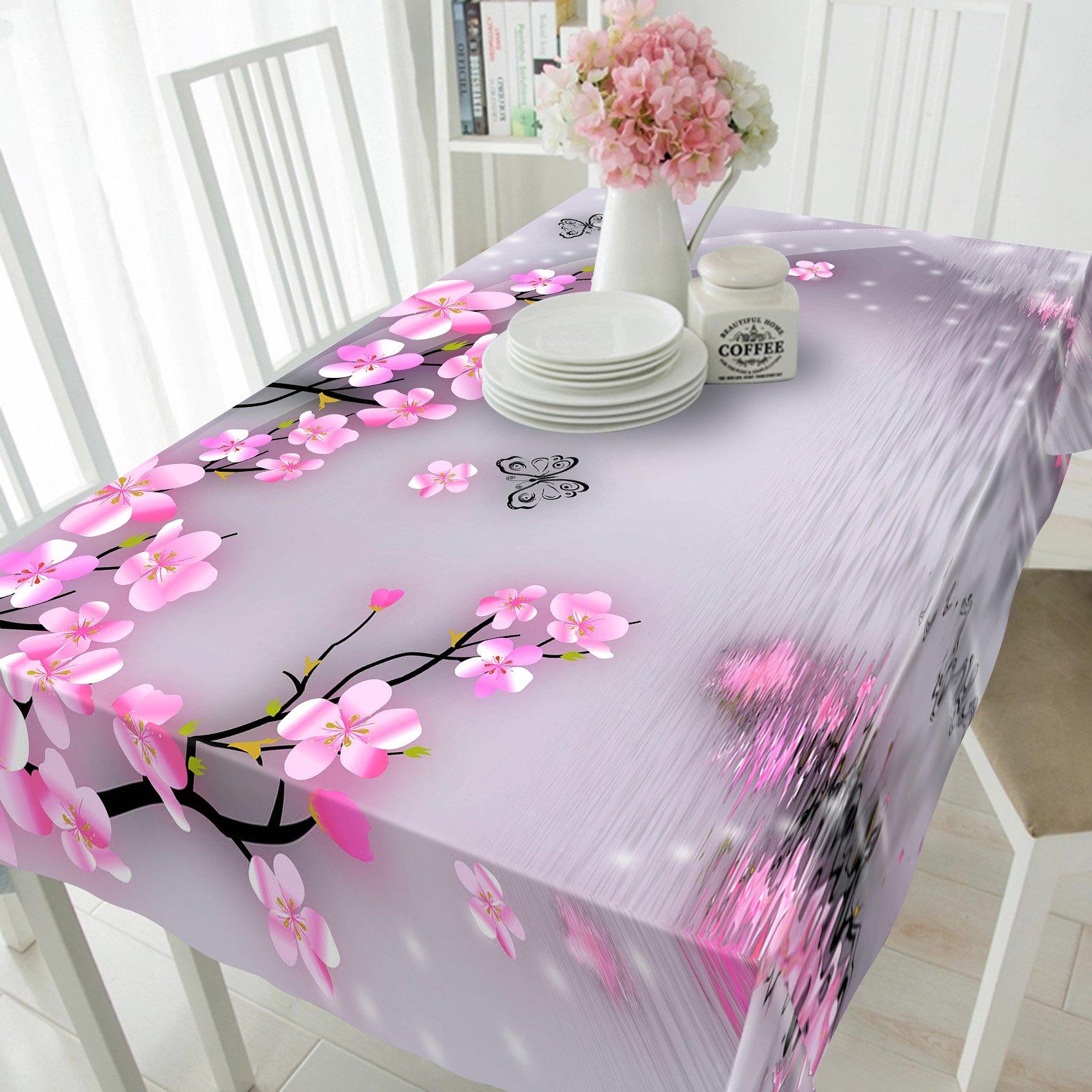 3D Flying Flowers Butterflies 280 Tablecloths Wallpaper AJ Wallpaper 