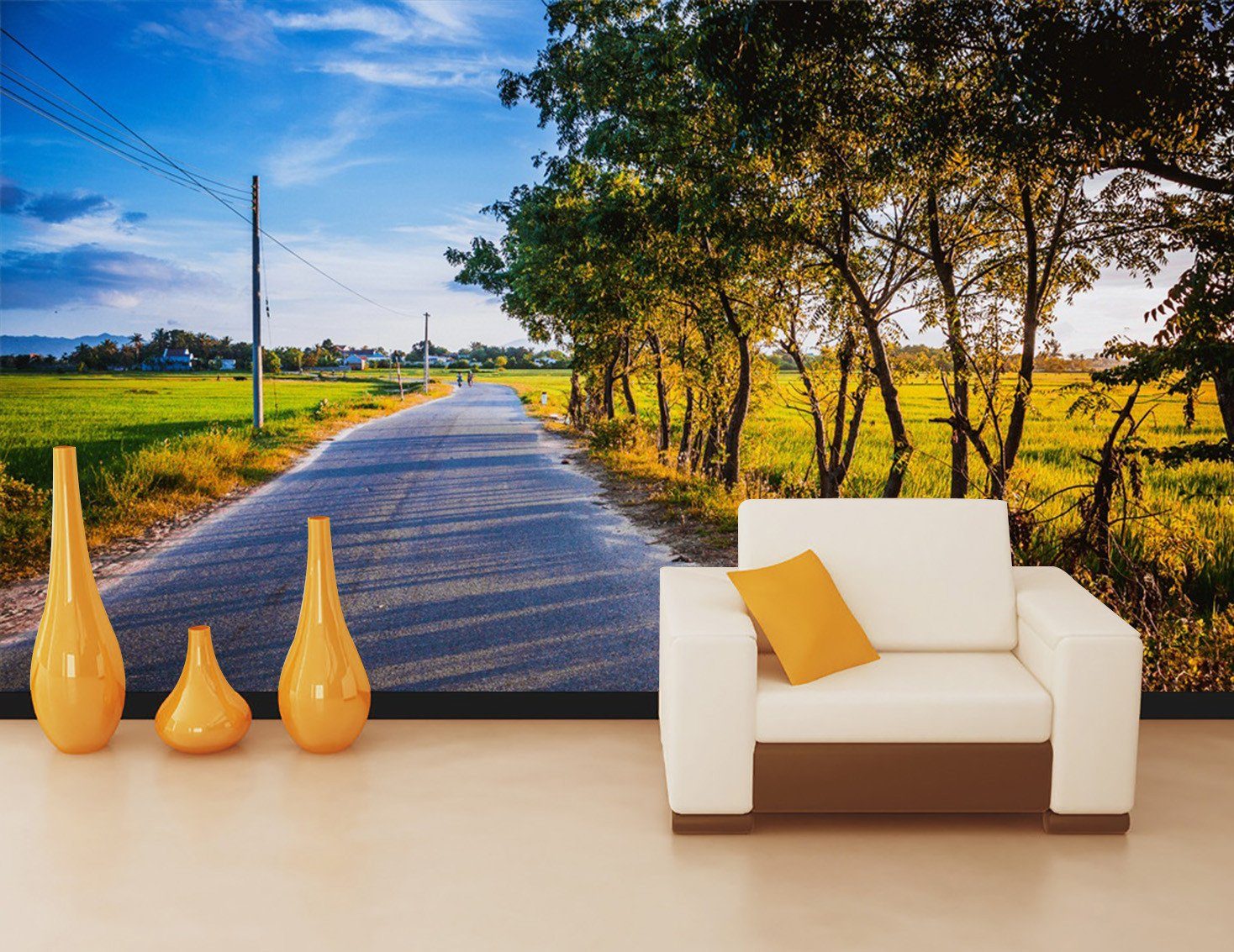 3D Wild Fields Road 21 Wallpaper AJ Wallpaper 