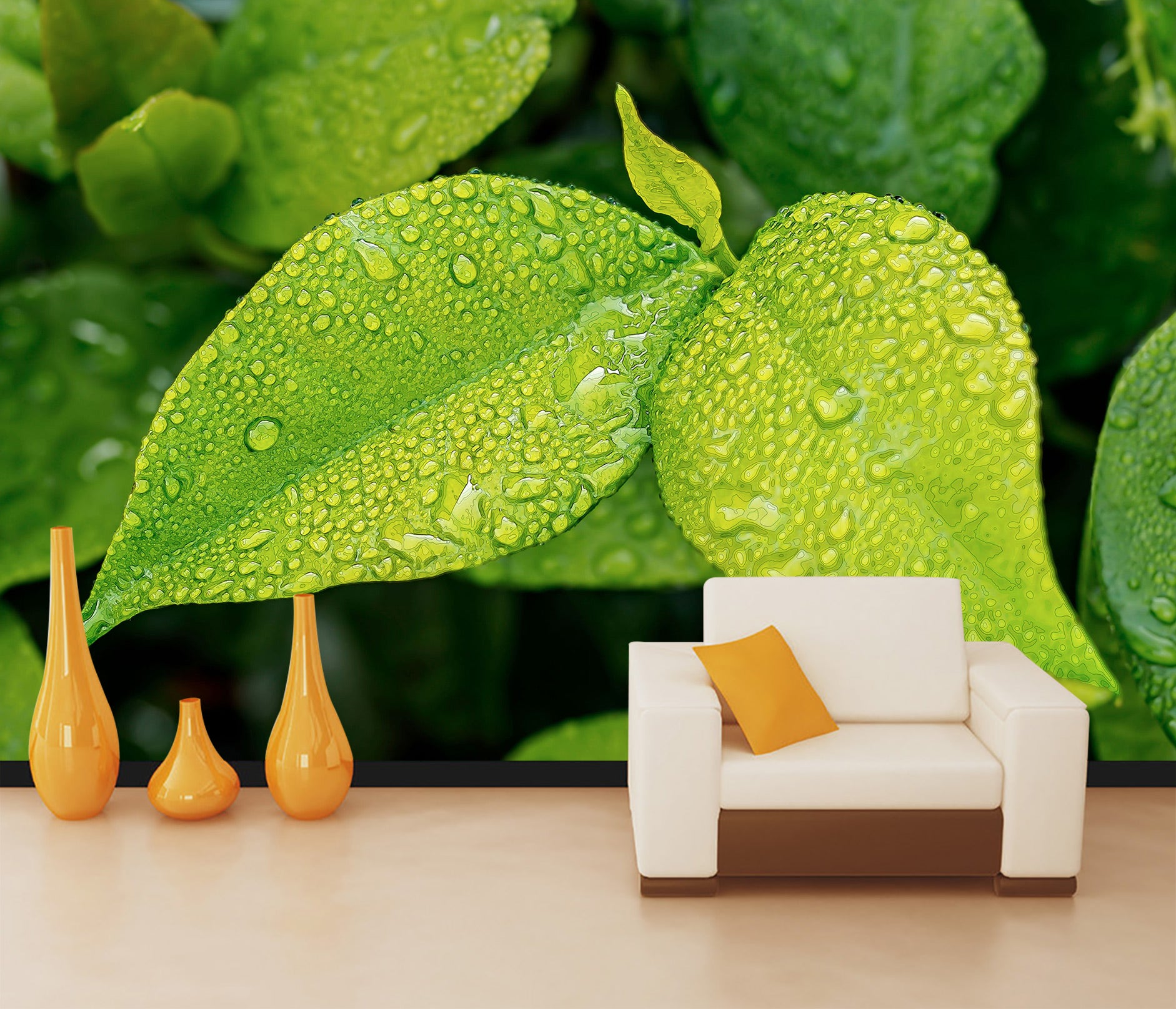 3D Leaf 10872 Alius Herb Wall Mural Wall Murals