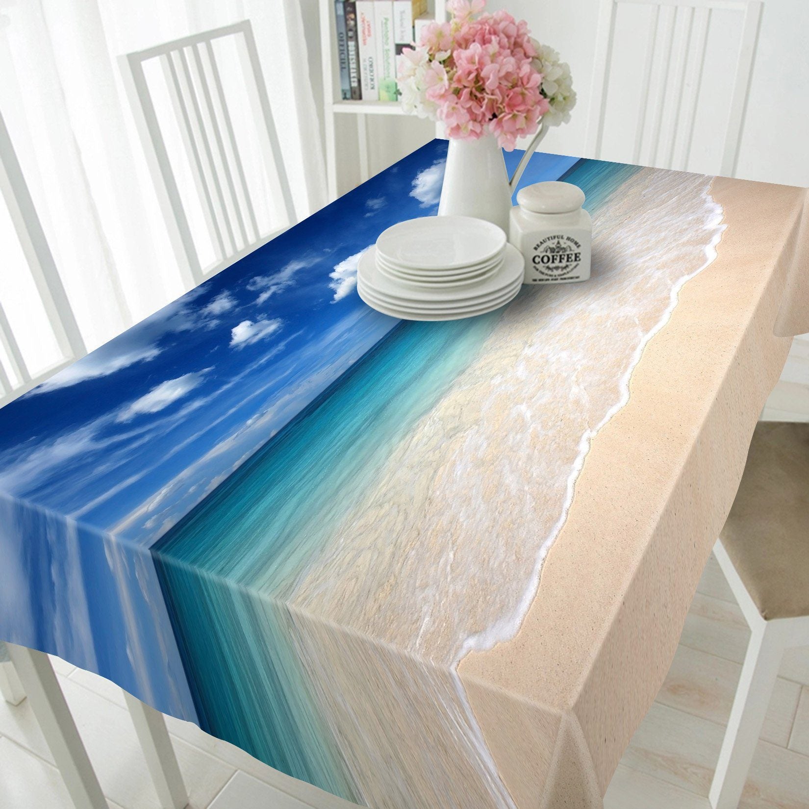 3D Blue Sea And Sky 735 Tablecloths Wallpaper AJ Wallpaper 