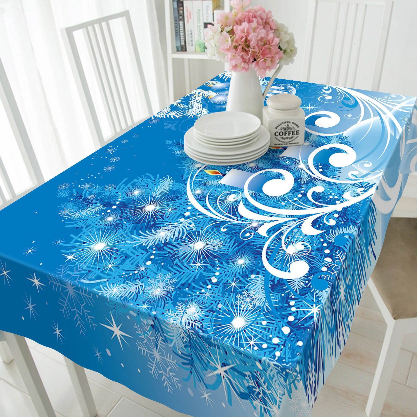 3D Christmas Candle Pattern 56 Tablecloths Tablecloths AJ Creativity Home 