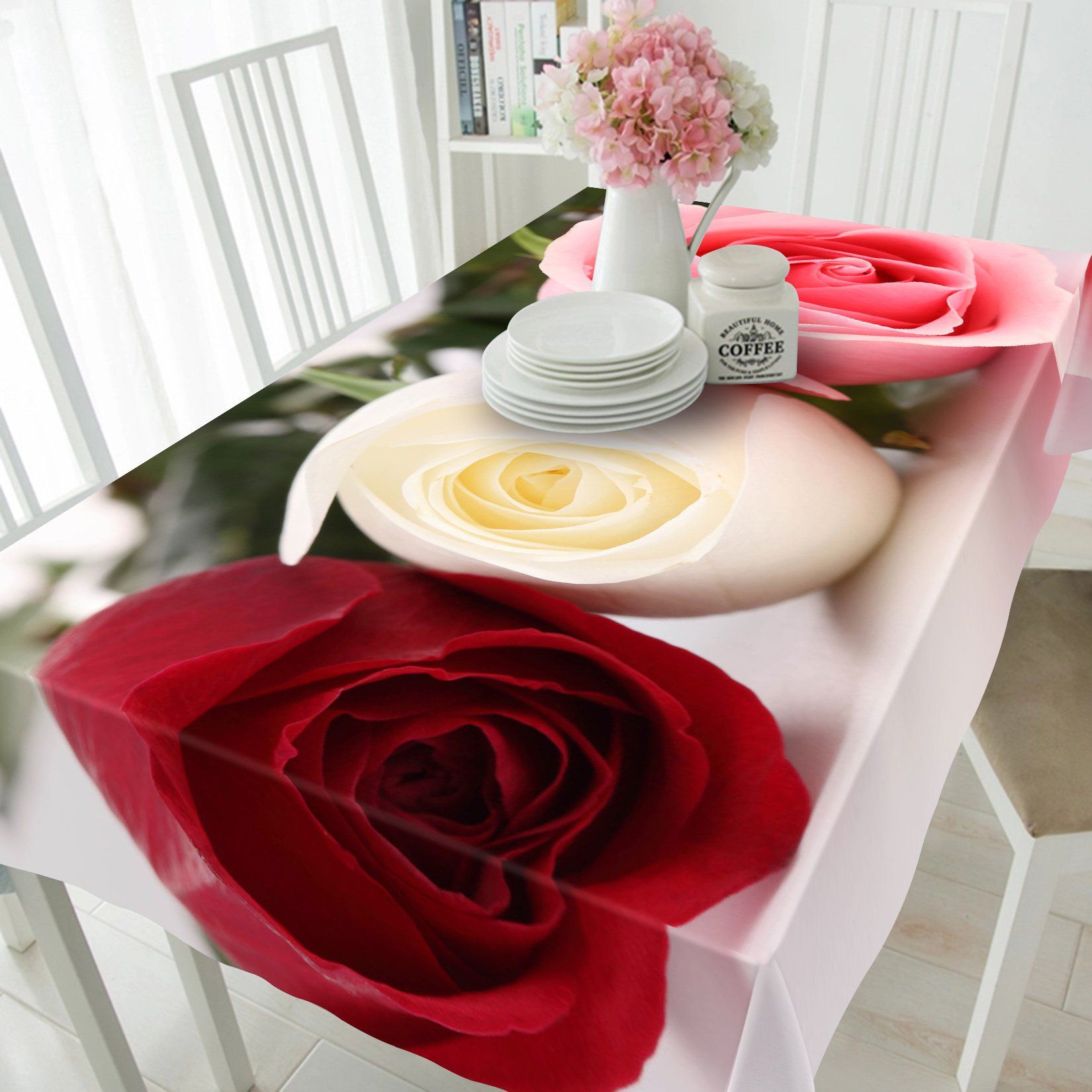 3D Colorful Flowers 219 Tablecloths Wallpaper AJ Wallpaper 