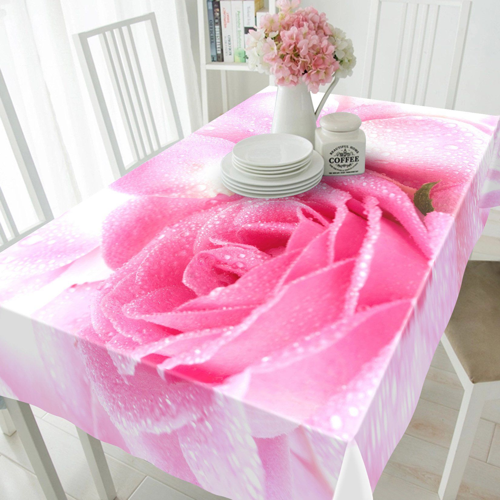 3D Pink Rose Petals 276 Tablecloths Wallpaper AJ Wallpaper 