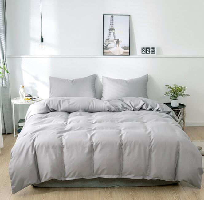 3D Light Grey 8156 Bed Pillowcases Quilt