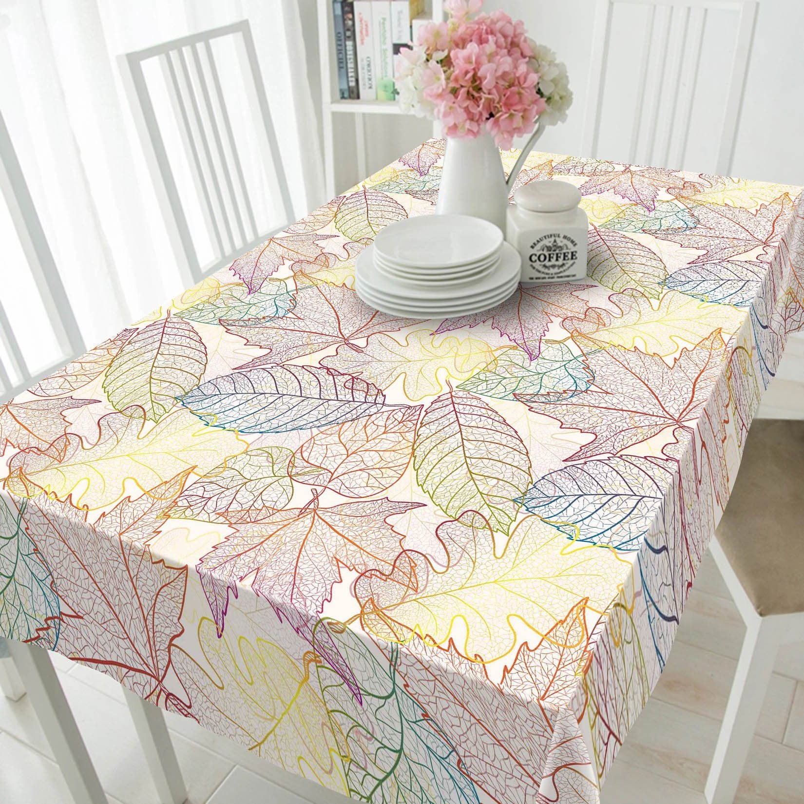 3D Leaves Veins Pattern 366 Tablecloths Wallpaper AJ Wallpaper 