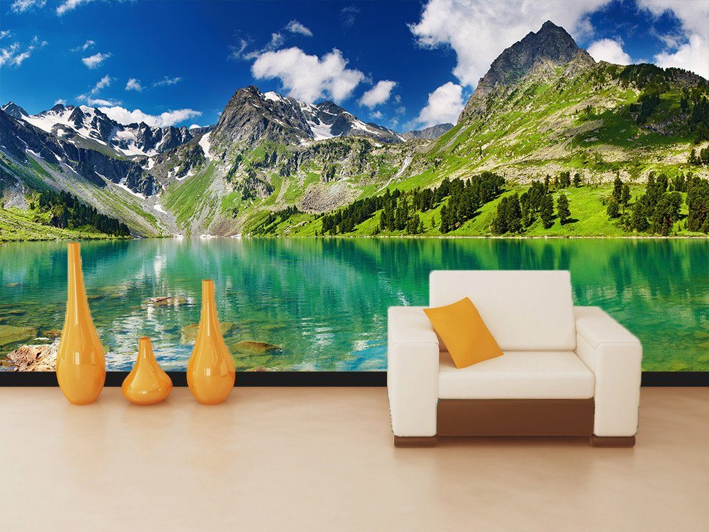 Alpine Lake Wallpaper AJ Wallpaper 