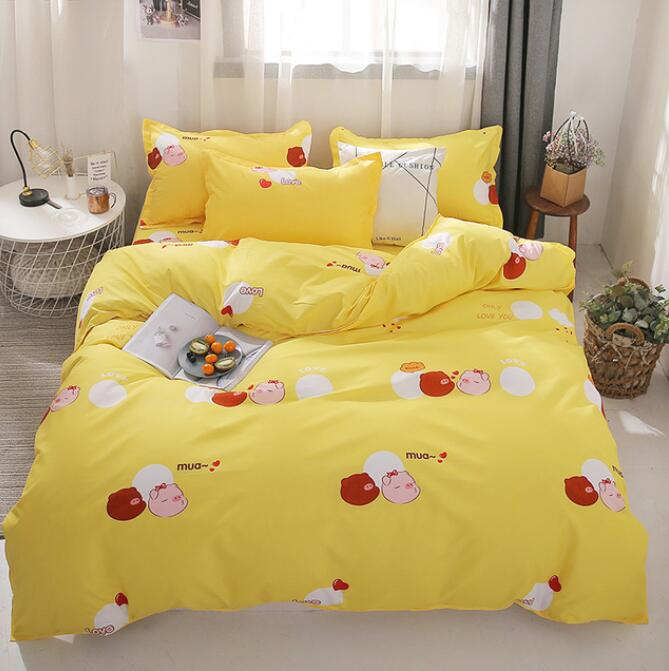 3D Yellow Background Pig Head 12089 Bed Pillowcases Quilt
