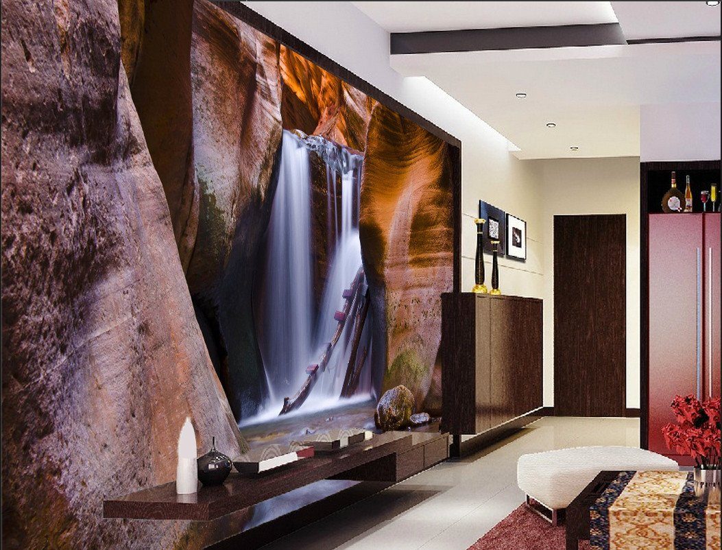 3D Hill Waterfall 493 Wallpaper AJ Wallpaper 