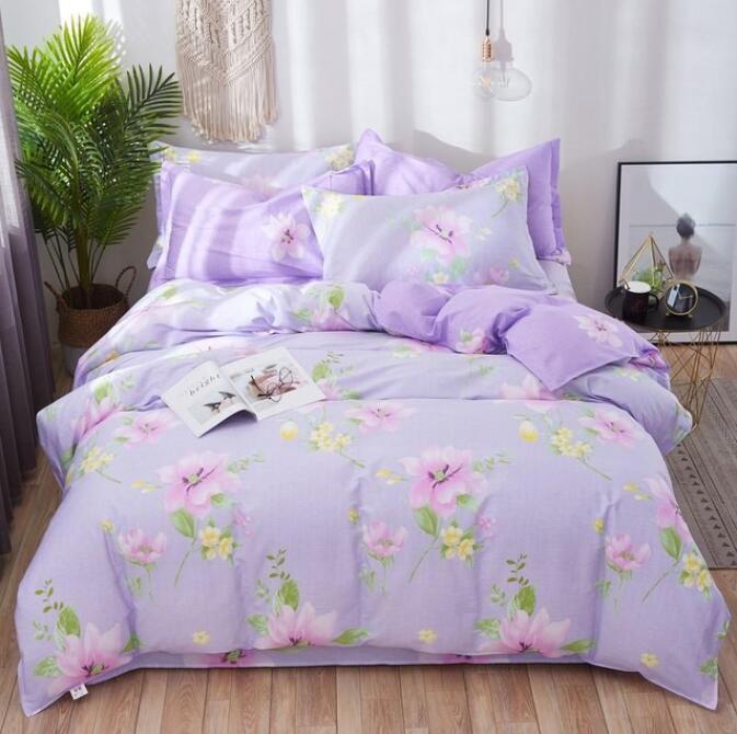 3D Purple Flower 3120 Bed Pillowcases Quilt