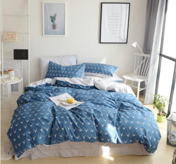 3D Blue Elk Pattern 20288 Bed Pillowcases Quilt