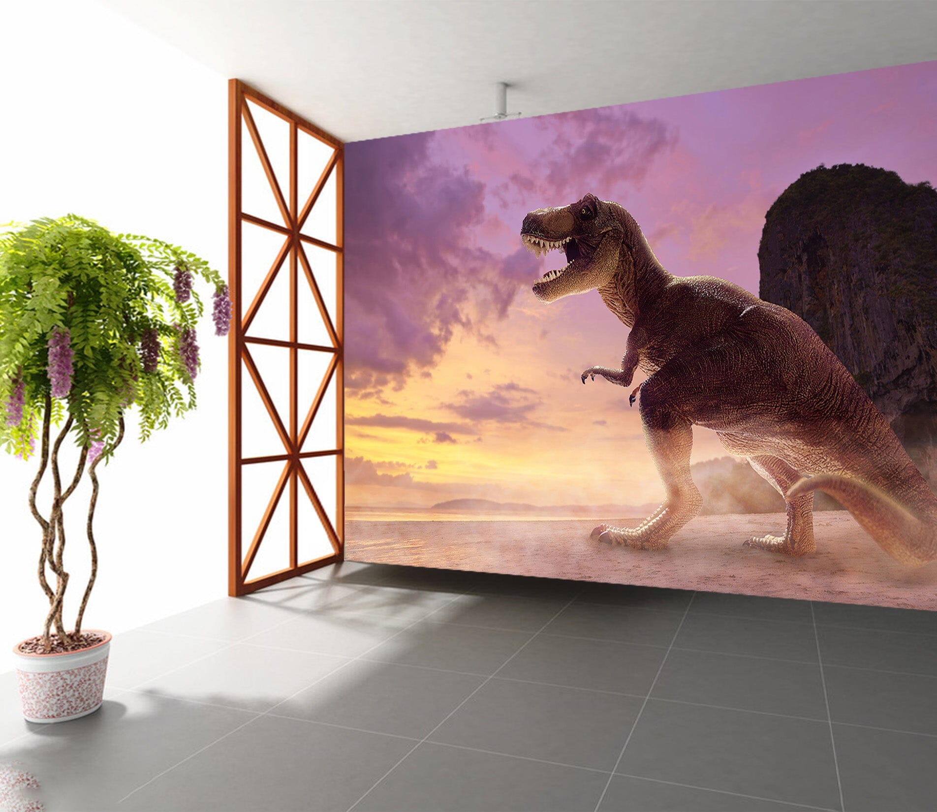 3D Dinosaur Roar 1566 Wall Murals Wallpaper AJ Wallpaper 2 