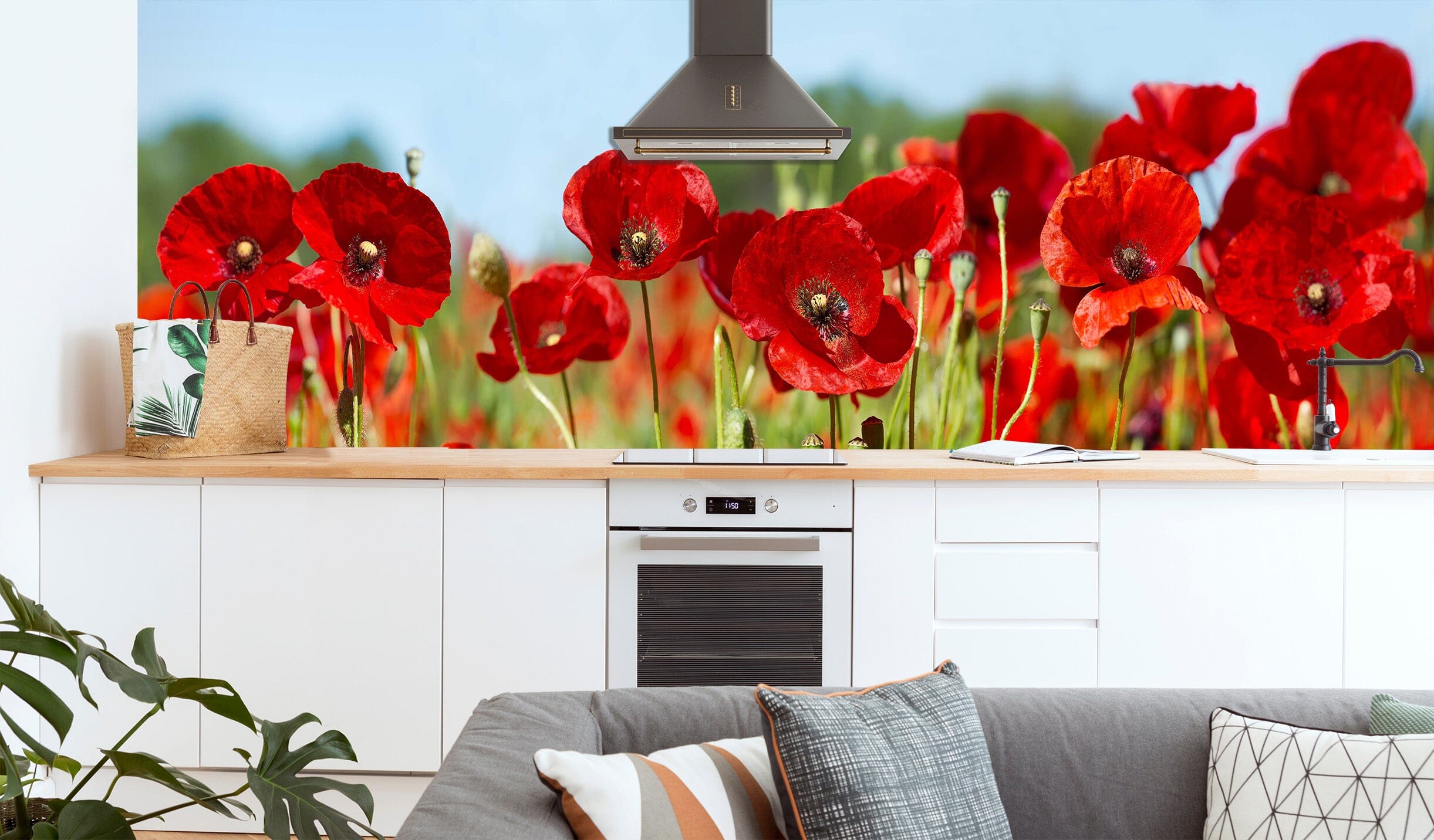 3D Red Flowers 1425 Wall Murals Wallpaper AJ Wallpaper 2 