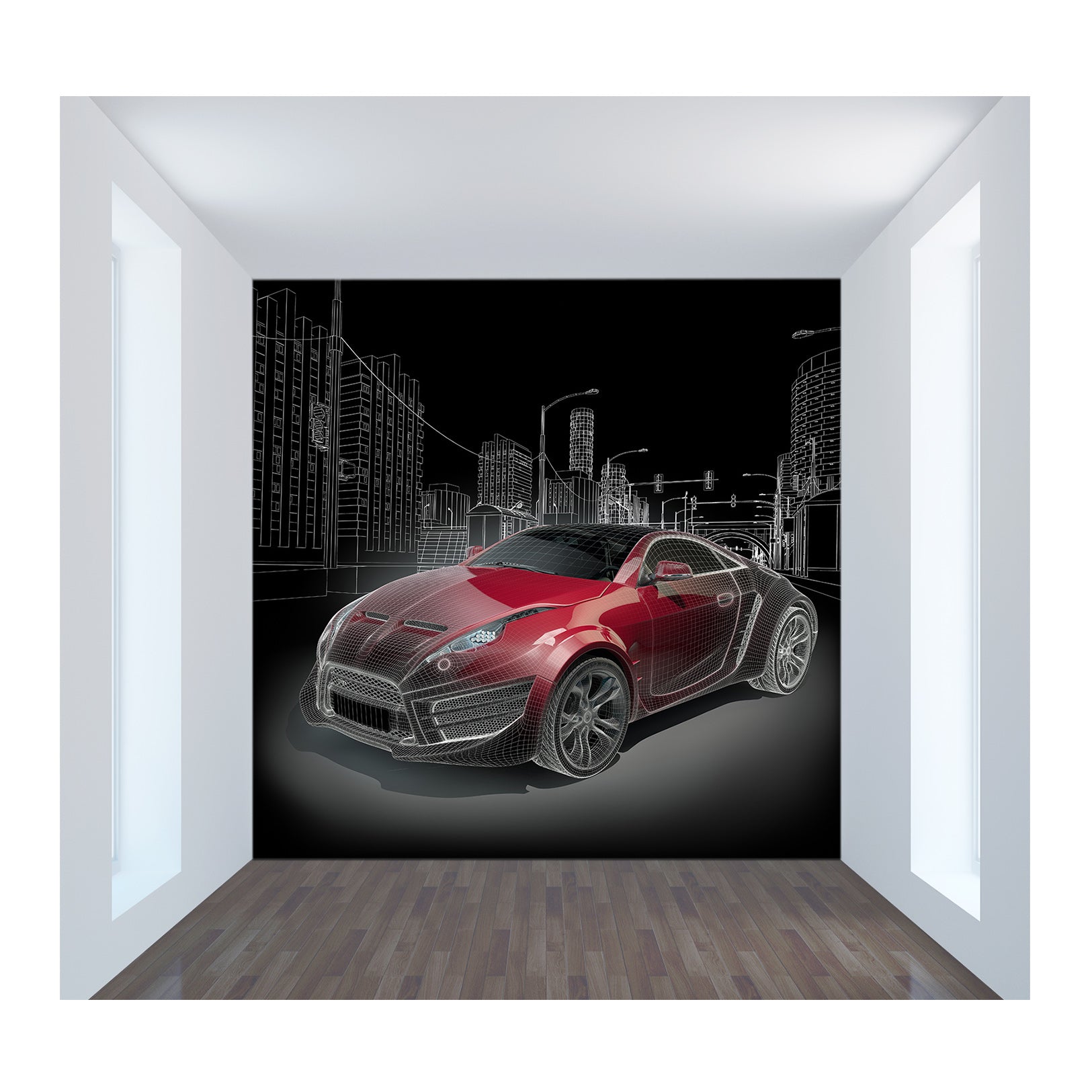 3D Building Car 003 Vehicle Wall Murals
