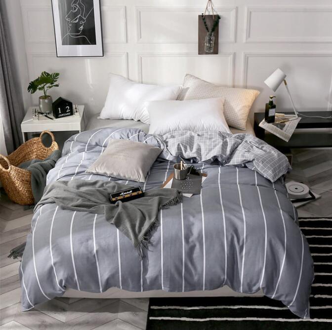 3D Gray Vertical Stripes 4120 Bed Pillowcases Quilt