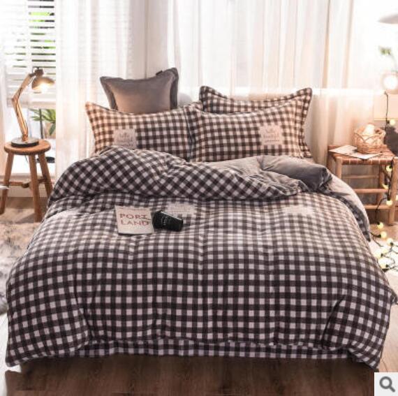 3D Black Grid 20072 Bed Pillowcases Quilt