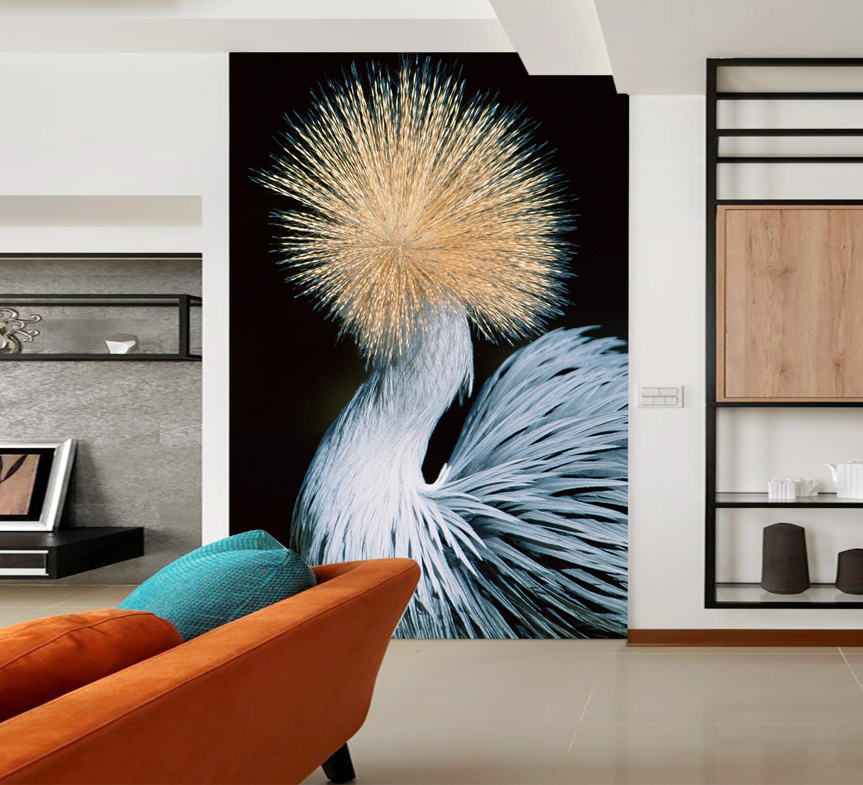 3D Crested Crane 148 Wall Murals Wallpaper AJ Wallpaper 2 