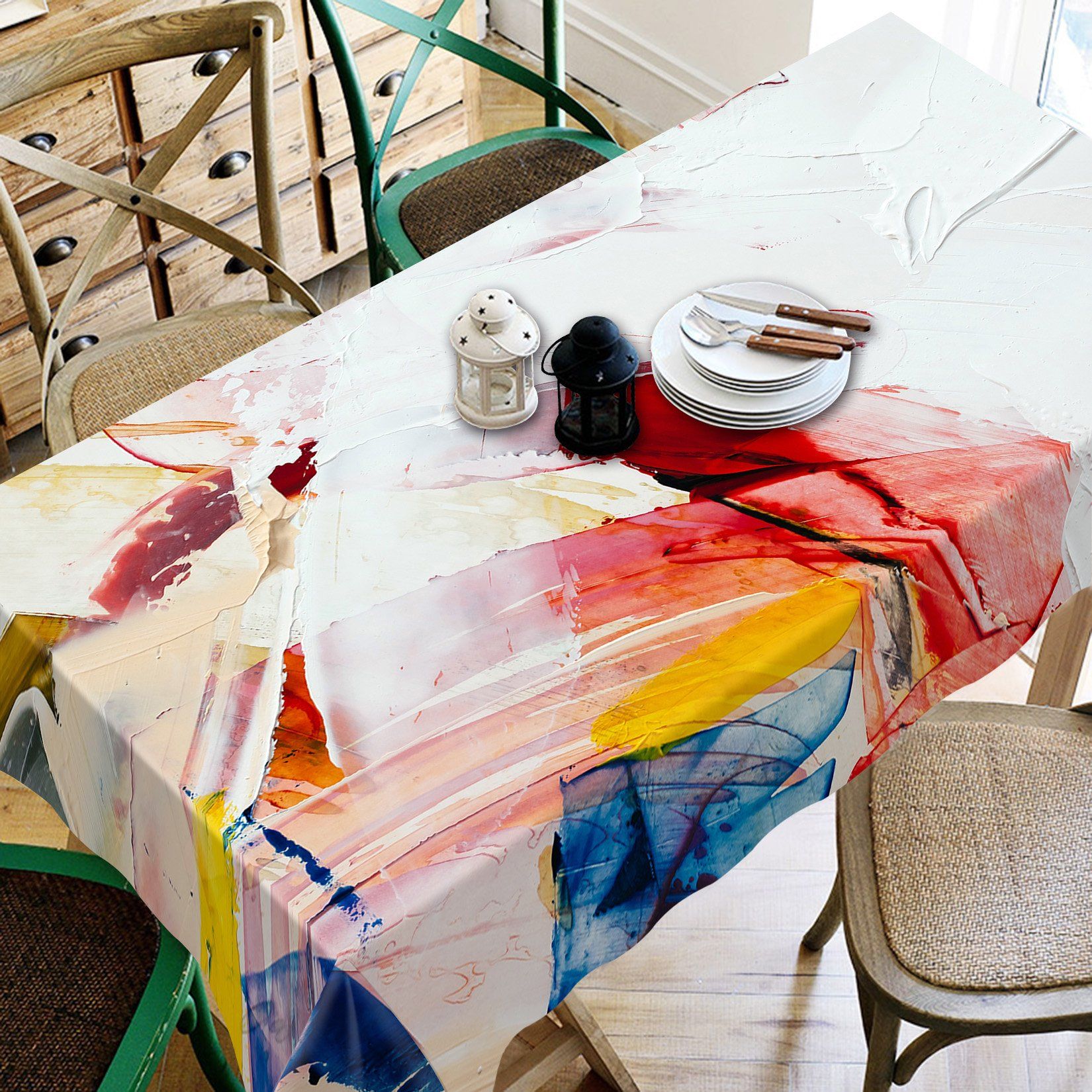 3D Sway Color 30 Tablecloths Wallpaper AJ Wallpaper 