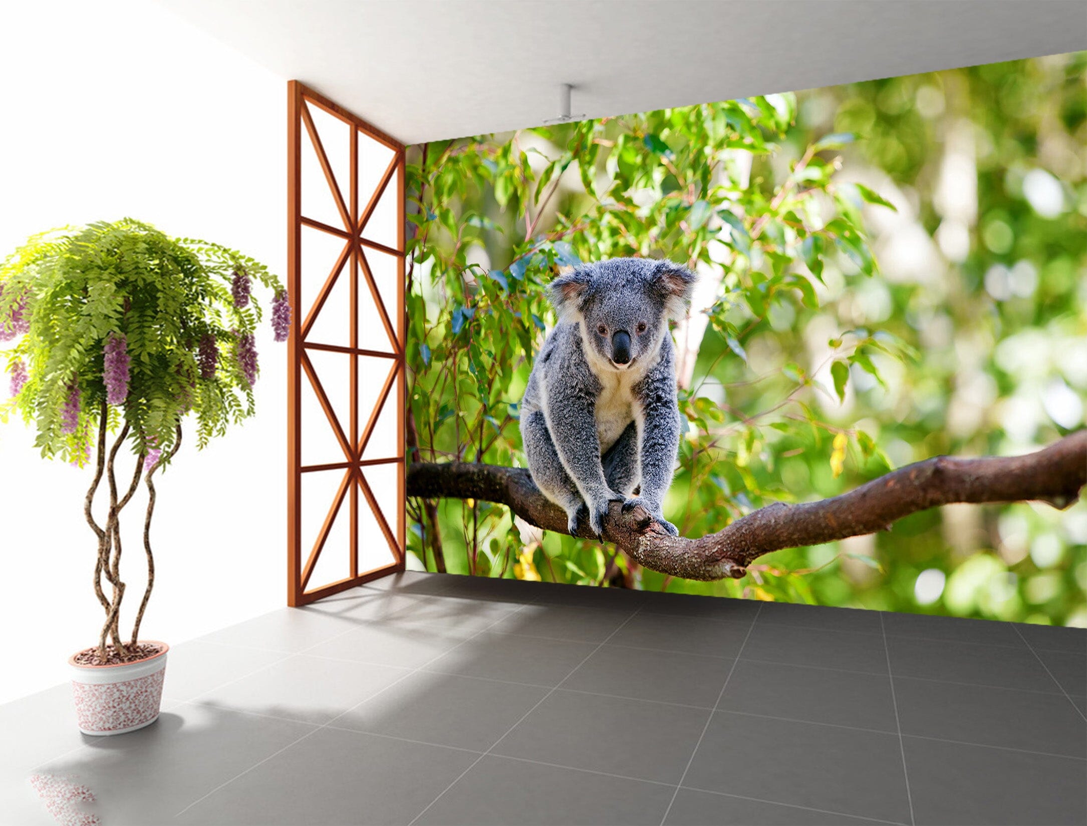 3D Koala Tree 229 Wall Murals Wallpaper AJ Wallpaper 2 