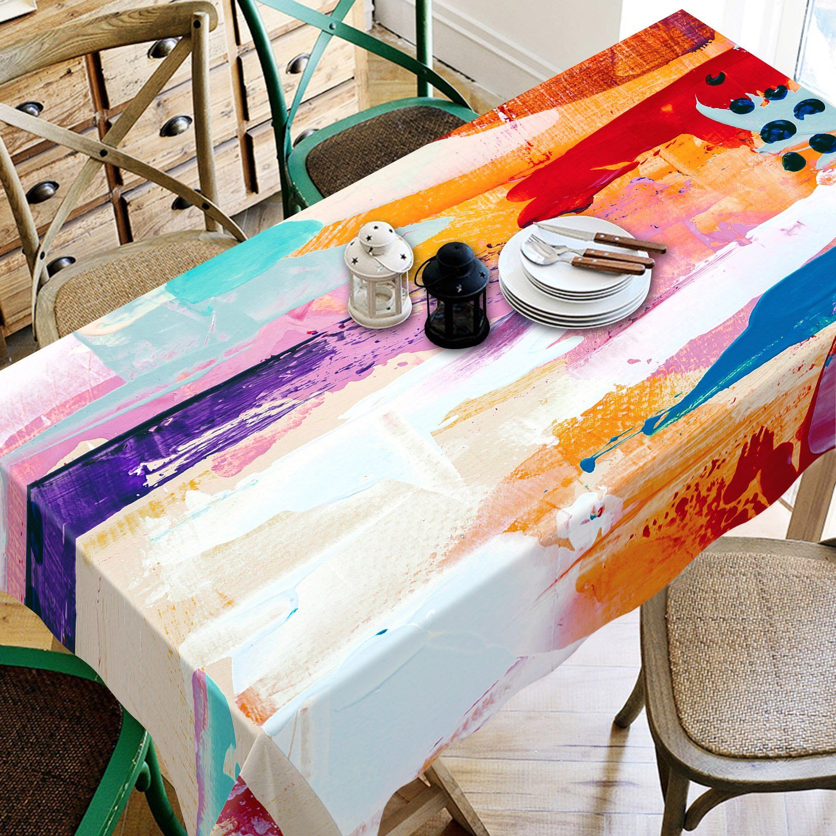 3D Color Abstraction 90 Tablecloths Wallpaper AJ Wallpaper 