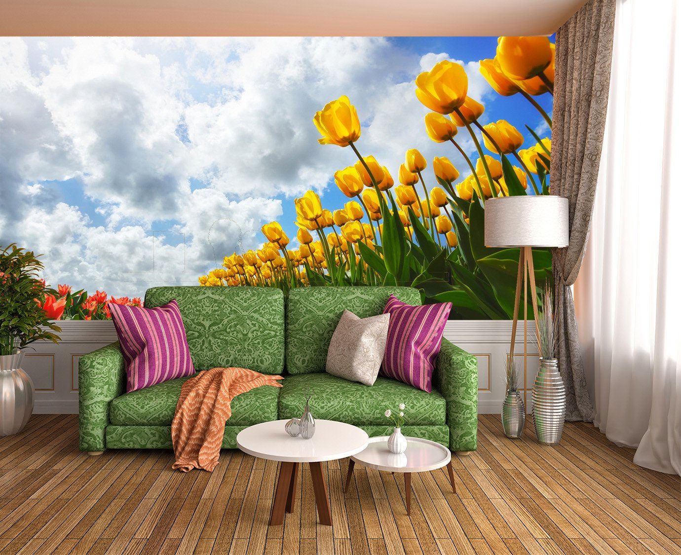 3D Pretty Tulips 298 Wallpaper AJ Wallpaper 
