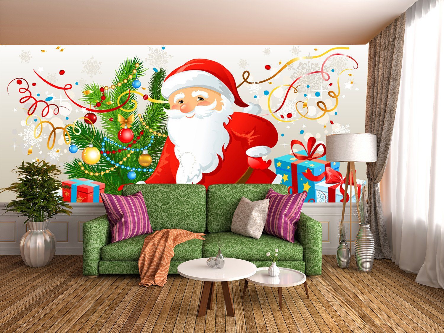 3D Fahter Christmas Send Gifts 590 Wallpaper AJ Wallpaper 