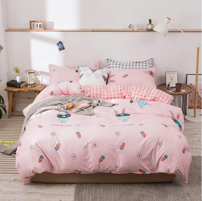 3D Pink Cartoon Carrot 13004 Bed Pillowcases Quilt