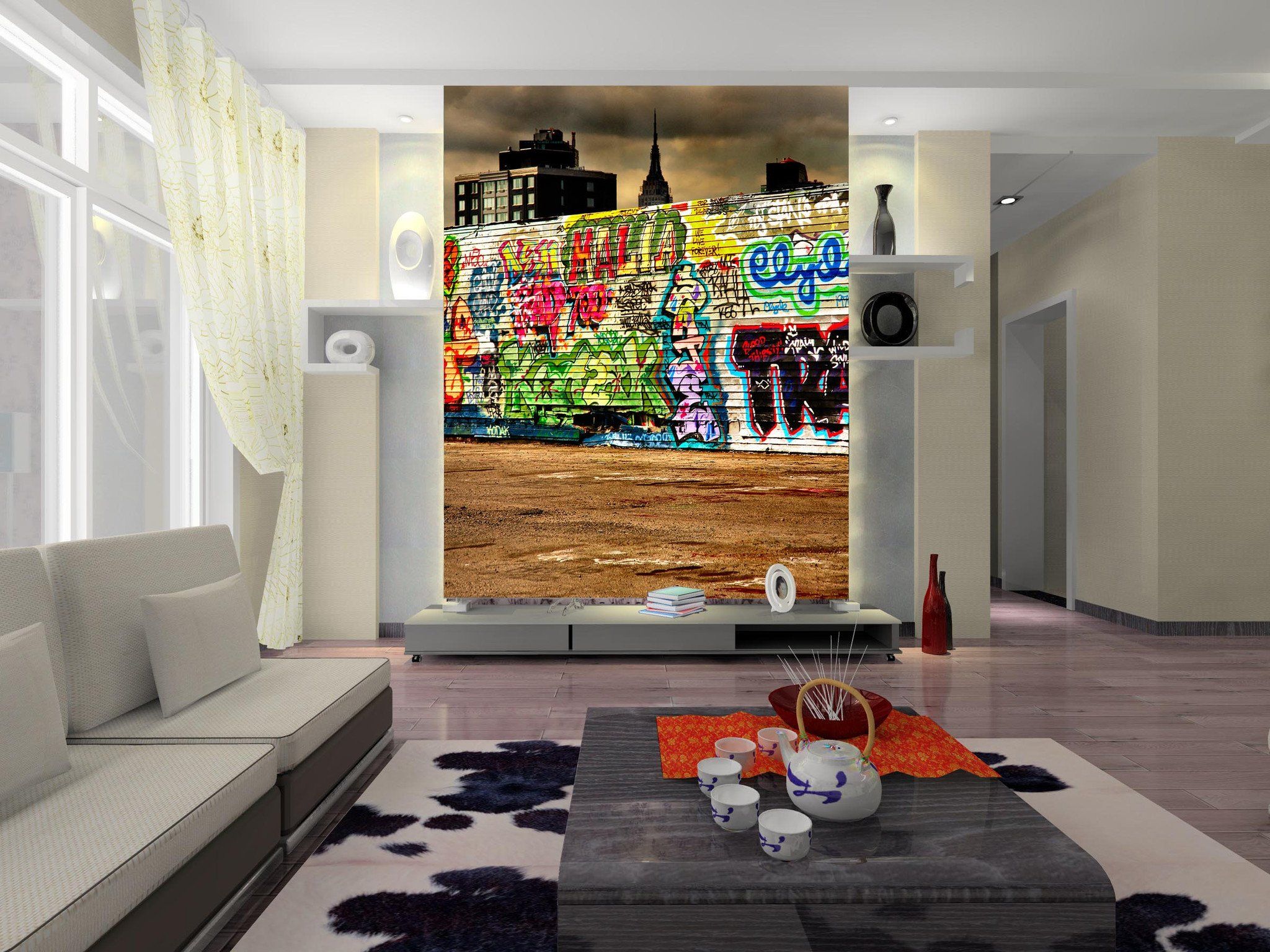 Graffiti Wall Wallpaper AJ Wallpaper 