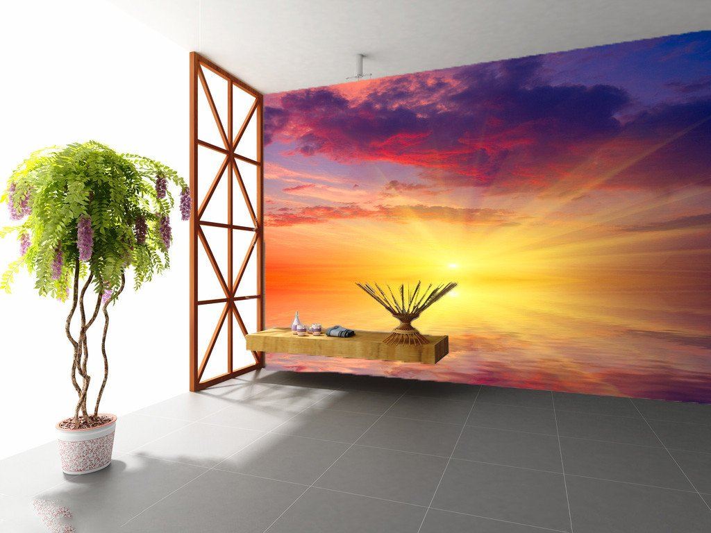 Sea Bright Sun Wallpaper AJ Wallpaper 