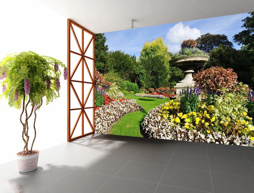 3D Garden Flower Manor 628 Wallpaper AJ Wallpaper 