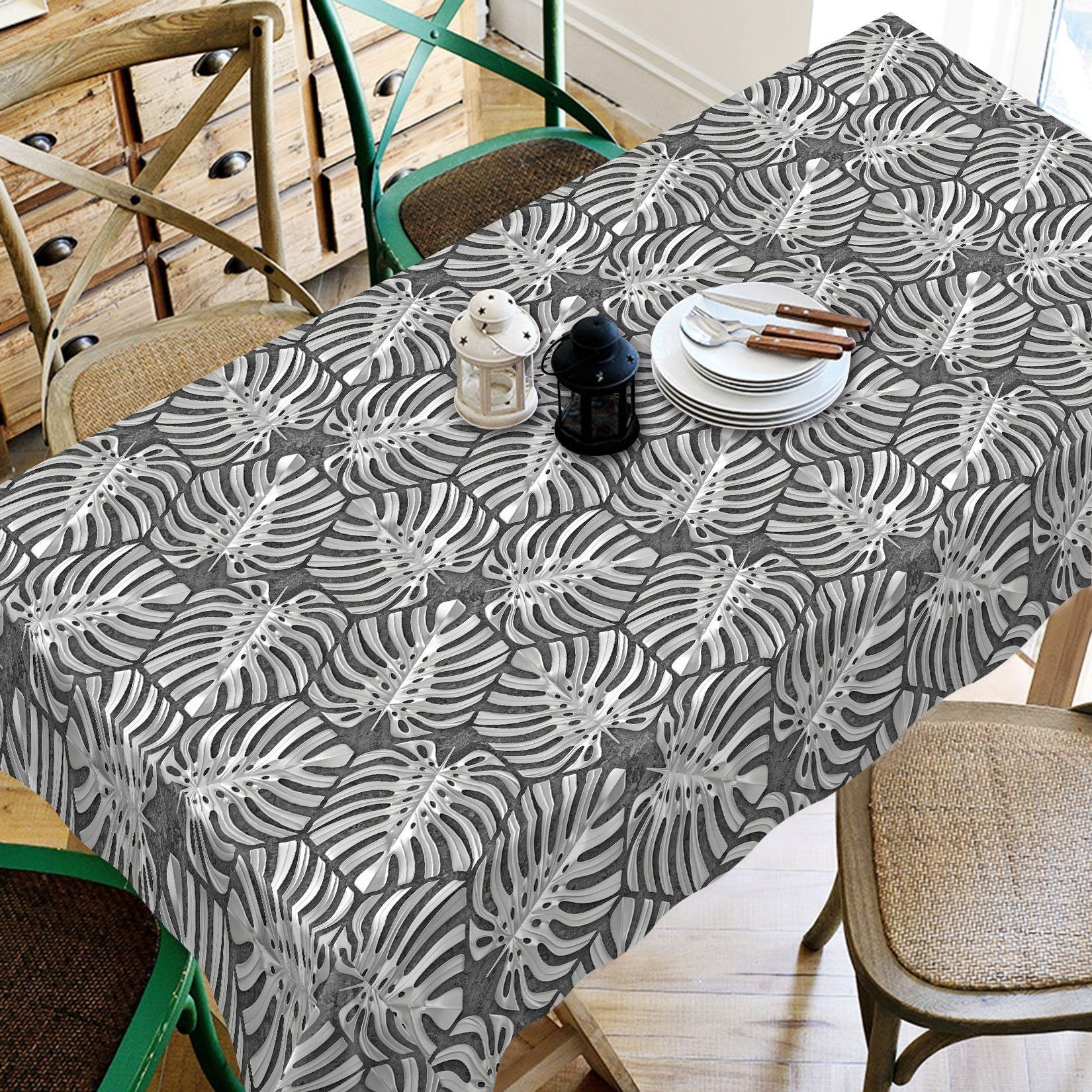 3D Leaf Pattern 88 Tablecloths Wallpaper AJ Wallpaper 