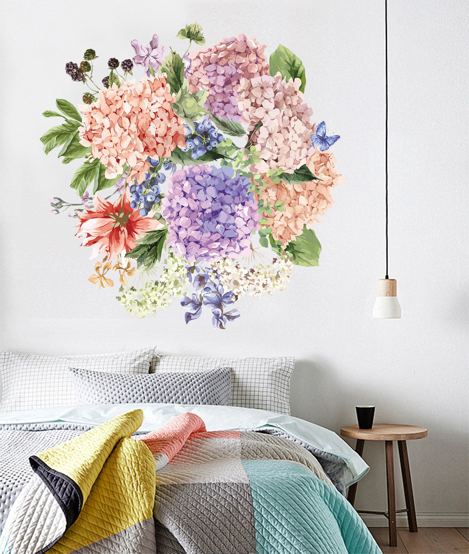 3D Blueberry Butterfly 009 Wall Stickers Wallpaper AJ Wallpaper 