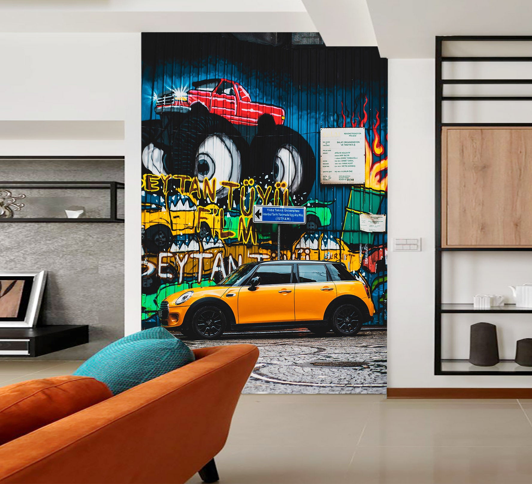 3D Automotive Wall 428 Vehicle Wall Murals