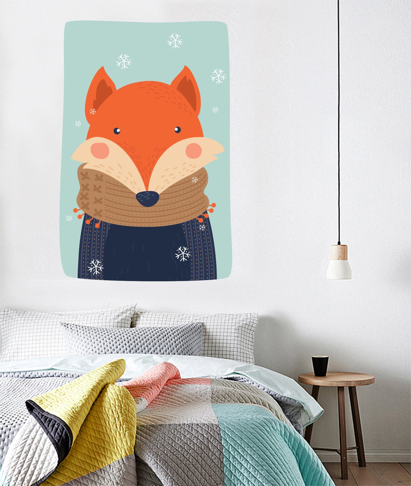 3D Red Fox Clothes 109 Wall Stickers Wallpaper AJ Wallpaper 