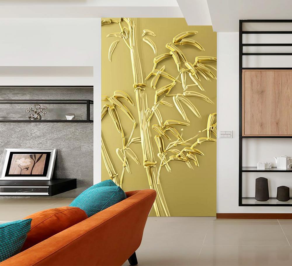 3D Golden Bamboo 494 Wallpaper AJ Wallpaper 