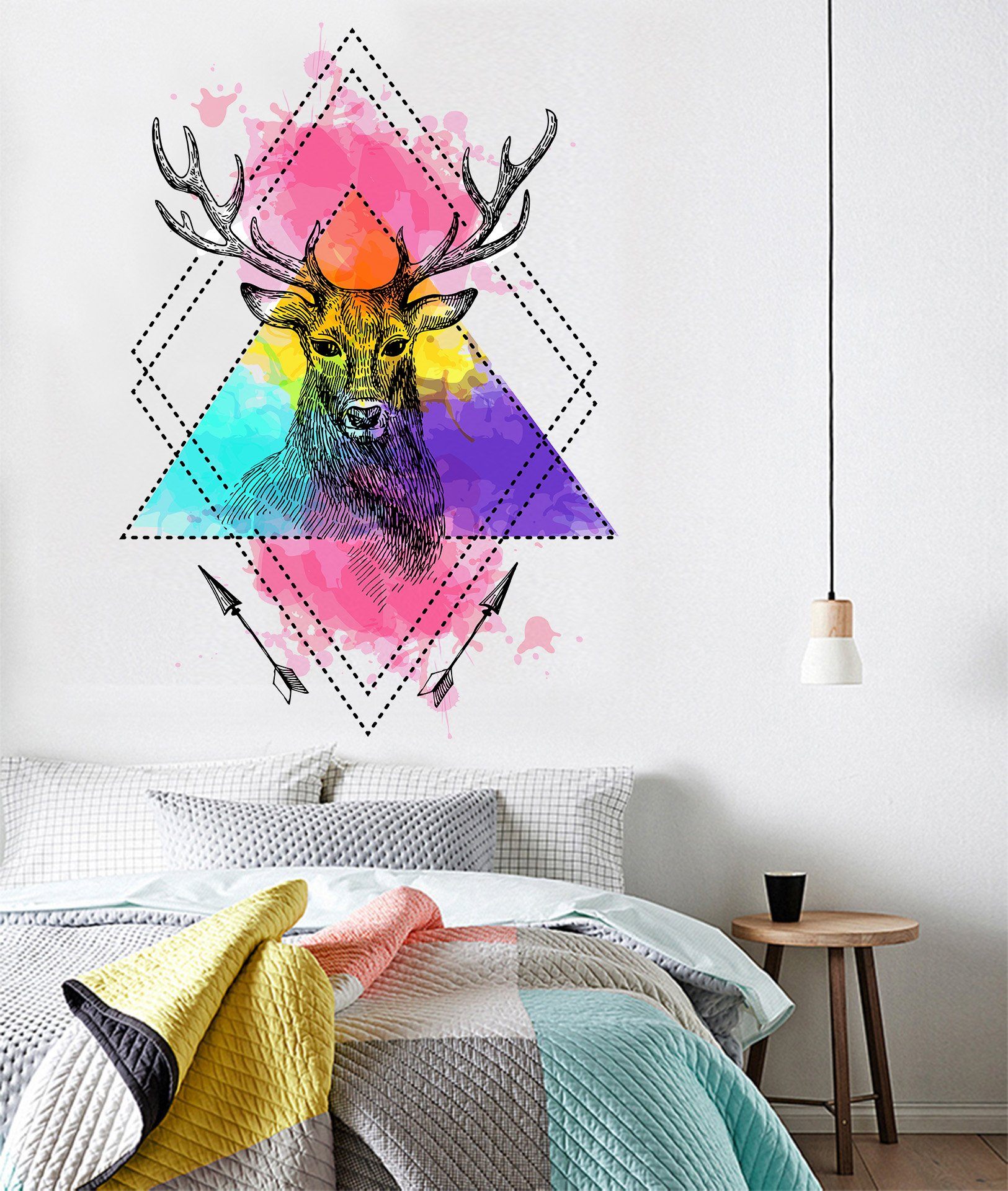 3D Deer Head Arrow 048 Wall Stickers Wallpaper AJ Wallpaper 