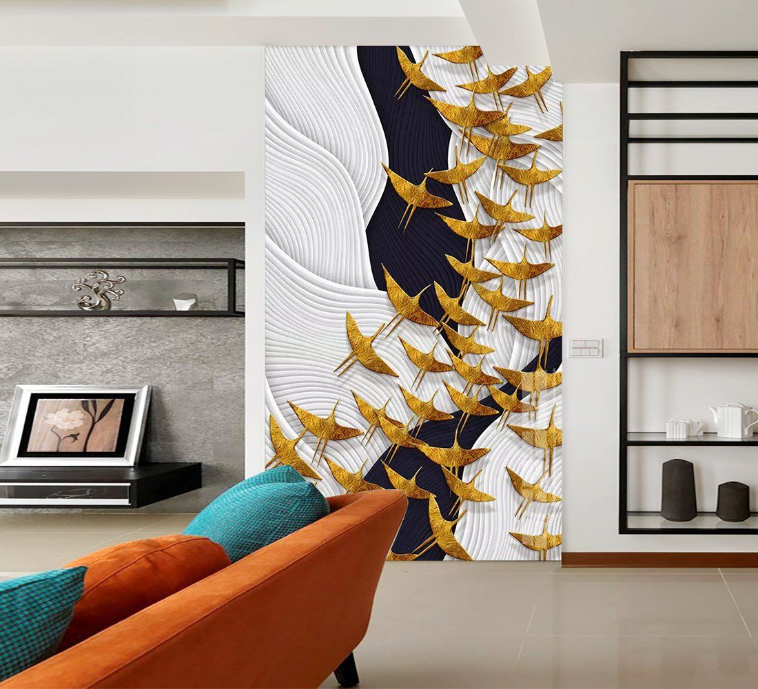 3D Golden Geese 522 Wallpaper AJ Wallpaper 