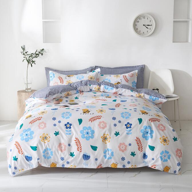 3D Blue Orange Flower 13149 Bed Pillowcases Quilt