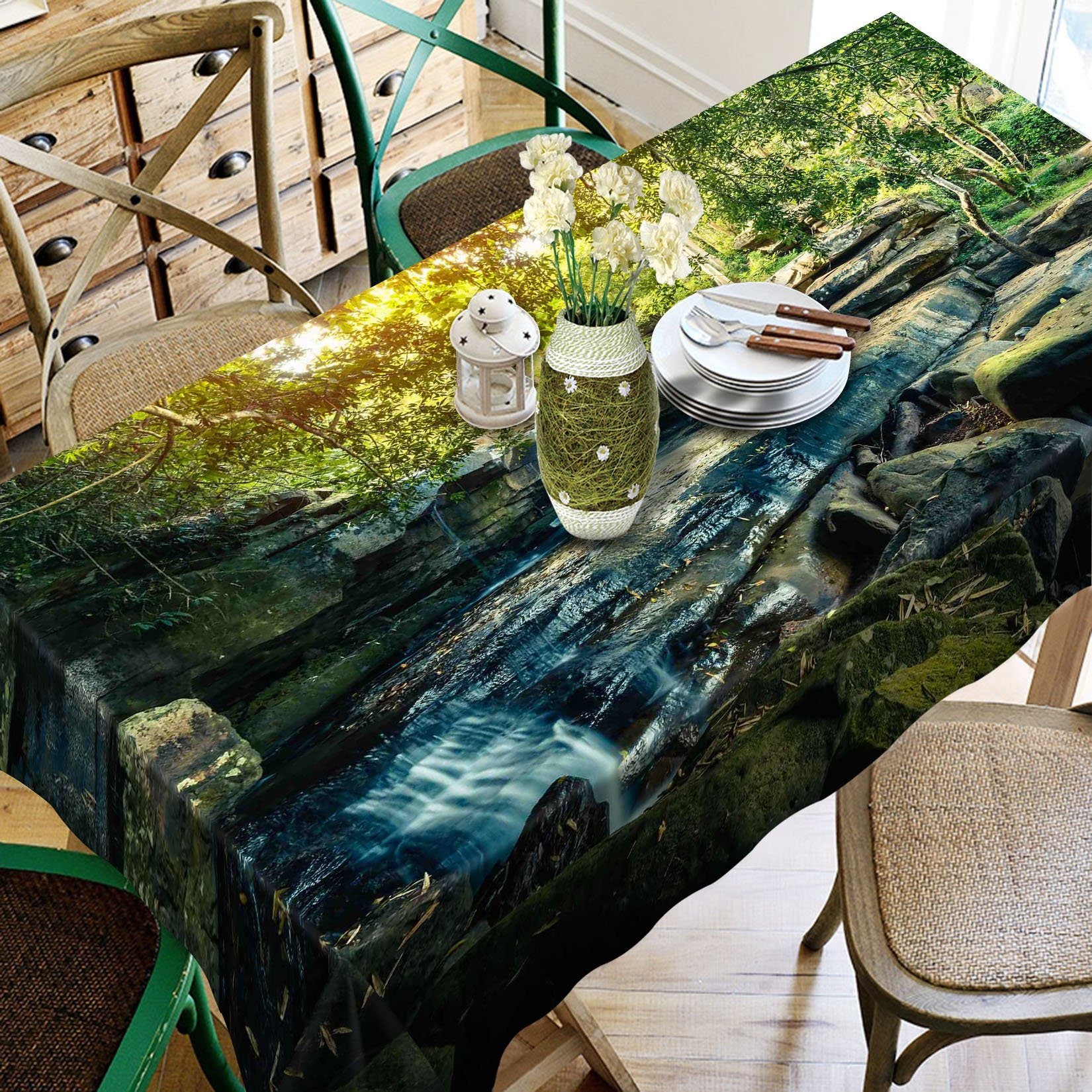 3D River Rock Formations 78 Tablecloths Wallpaper AJ Wallpaper 