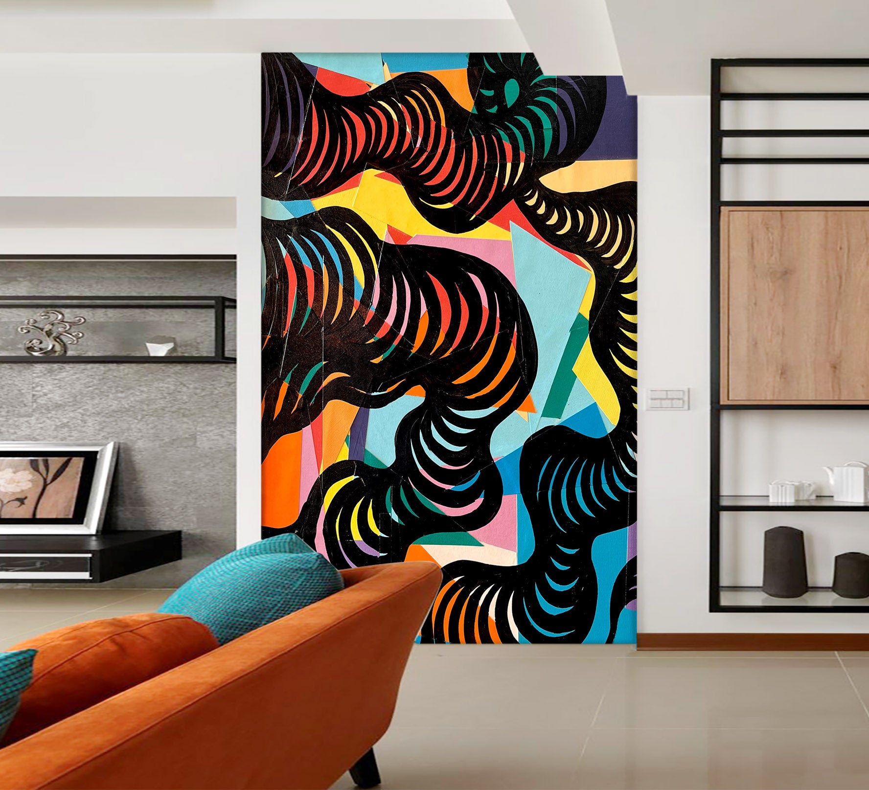 3D Triangle Circle 1294 Jacqueline Reynoso Wall Mural Wall Murals