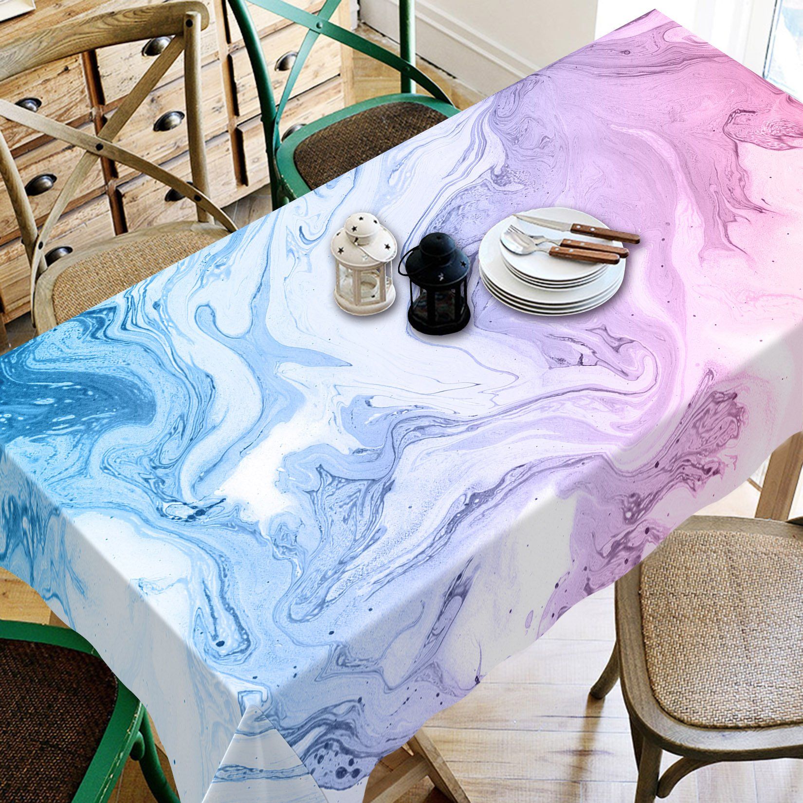 3D Water Flow Light Color 19 Tablecloths Wallpaper AJ Wallpaper 