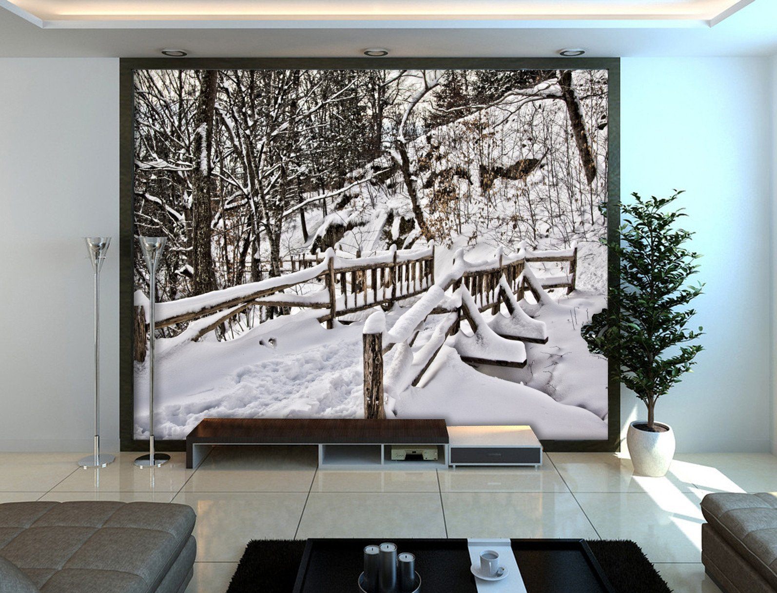 3D Snow Hill Branch 729 Wallpaper AJ Wallpaper 